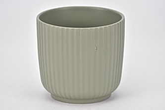 Kameninový květináč šedo-zelený 12,5x13,5 cm II. jakost