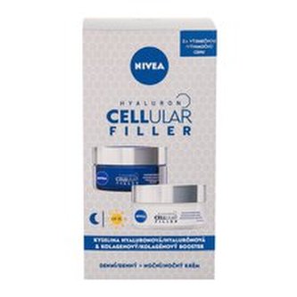 Nivea Hyaluron CELLular Filler denní pleťový krém SPF15 50 ml + noční pleťový krém 50 ml