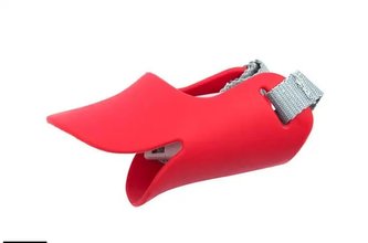 Silikonový náhubek pro psa / Červená M