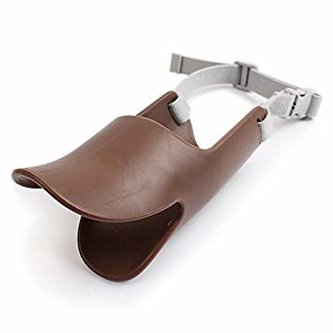 Silikonový náhubek pro psa / Kávová S