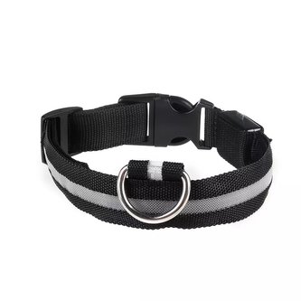 LED Obojek pro psa Mesh /Černá M