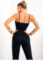 Push-Up sportovní set s vysokým pasem, černá XL