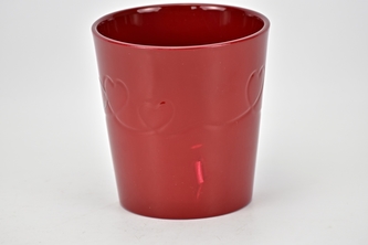 Keramický květináč Endless Love 13 cm vínový II. jakost