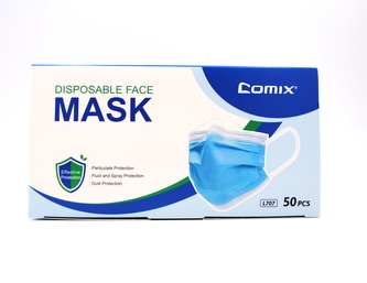 Rouška z netkané textilie 3-vrstvá , 50 ks, L707