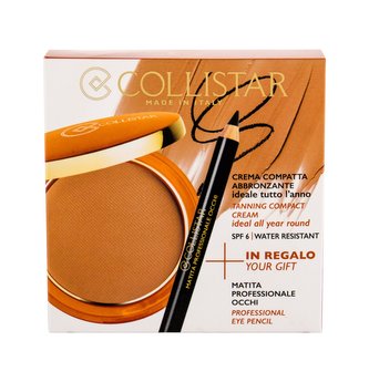 Collistar Tanning Compact Cream krémový pudr 9 g + tužka na oči Black 0,80 g