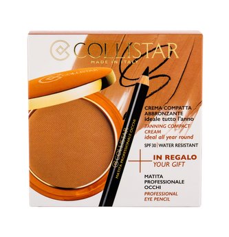 Collistar Tanning Compact Cream krémový pudr 9 g + tužka na oči Black 0,80 g