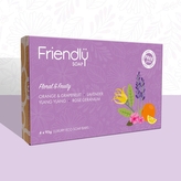 Friendly Soap přírodní mýdlo dárková sada mýdel Floral and Fruity 4x 95g