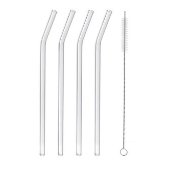 Nápojové brčko 4 ks s kartáčkem