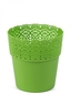 Plastový květináč krajka Bella 145 mm, světle zelený