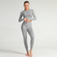 Dámská bezešvá sportovní souprava - Světle šedá L