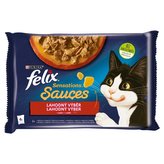 Kapsička Felix Sensations Sauce Surprise multipack krůta se slaninou + jehněčí se zvěřinou v omáčce 4x85g