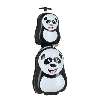 Cestovní dětský kufr na kolečkách + batoh (2v1) PANDA