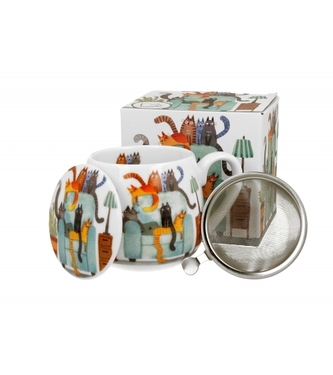 Porcelánový hrnek byliňák Cat's World - The Chair 430 ml v dárkovém boxu