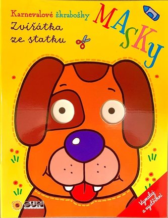 Karnevalové škrabošky - Masky - Zvířátka ze statku
