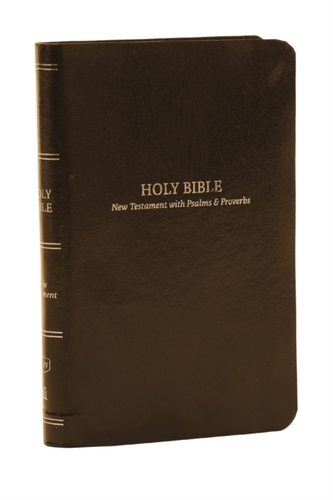 KJV Holy Bible: Pocket New Testament with Psalms and Proverbs, Brown Leatherflex, Red Letter, Comfort Print: King James