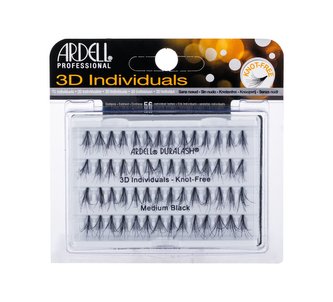 Ardell 3D Individuals Umělé řasy Duralash Knot-Free 56 ks Medium Black pro ženy