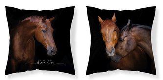 DETEXPOL Povlak na polštářek Koně Live micro  Polyester, 40/40 cm