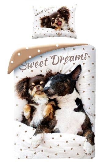 HALANTEX Povlečení ve vaku Štěňata  Bavlna, 140/200, 70/90 cm