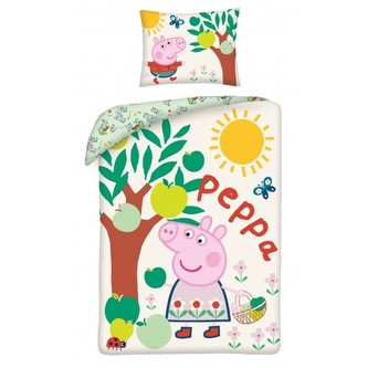 HALANTEX Povlečení ve vaku Peppa Pig jabloň  Bavlna, 140/200, 70/90 cm