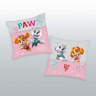 HERDING Polštářek Paw Patrol Skye a Everest  Polyester, 40/40 cm