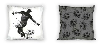 FARO Povlak na polštářek Fotbalista černobílá  Bavlna, 40/40 cm