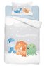 DETEXPOL Povlečení do postýlky Dino baby grey  Bavlna, 100/135, 40/60 cm