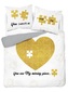 DETEXPOL Francouzské povlečení Puzzle Heart  Bavlna, 220/200, 2x70/80 cm