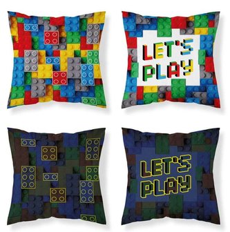 DETEXPOL Povlak na polštářek Kostky color svítící  Bavlna, 40/40 cm