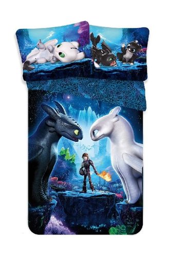 JERRY FABRICS Povlečení Jak vycvičit draka 3 Bavlna, 140/200, 70/90 cm JERRY FABRICS Povlečení Jak vycvičit draka 3 Bavlna, 140/200, 70/90 cm