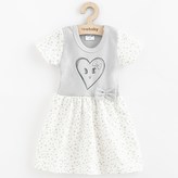 Kojenecké bavlněné šatičky New Baby Srdíčka - velikost 56 (0-3m)