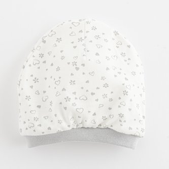 Kojenecká bavlněná čepička New Baby Srdíčka - velikost 68/74
