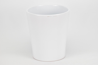 Keramický květináč na orchideje Merina Classic 18x16 cm bílý lesklý II. jakost