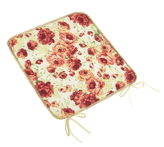 Sedák BERTA hladký - Pivoňka růžová, zelená - 40x40 cm hladký