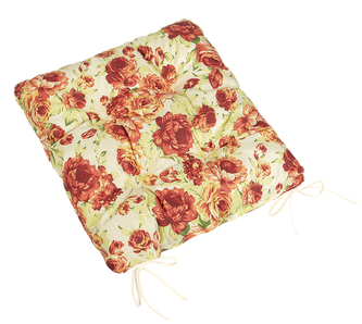 Sedák BERTA prošívaný - Pivoňka růžová, zelená - 40x40 cm prošívaný