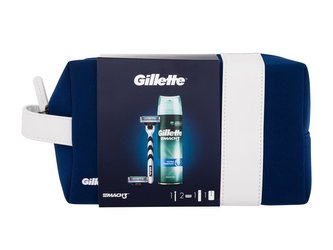 Gillette Mach3 holicí strojek 1 ks + náhradní hlavice 2 ks + gel na holení Extra Comfort 75 ml + kosmetická taštička
