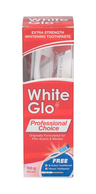 White Glo Professional Choice zubná pasta 100 ml + kefka na zuby 1 ks + medzizubná kefka 8 ks