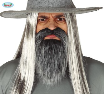 Vousy s knírem šedé