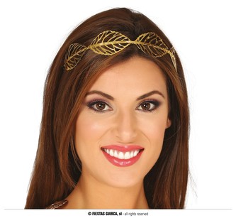 čelenka se zlatými listy