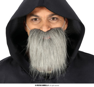 Šedé polodlouhé vousy