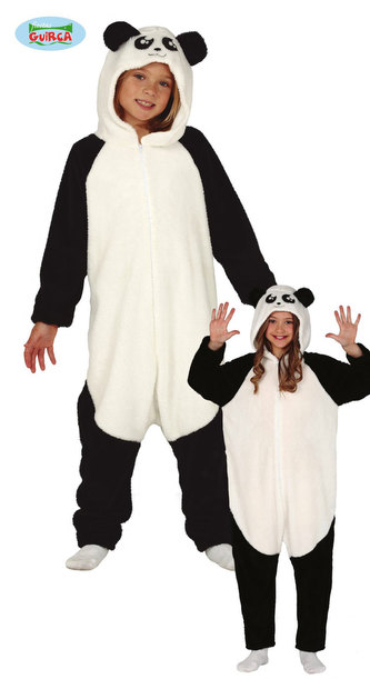 Pyžamo Panda - overal s kapucí dětský 7-9 let