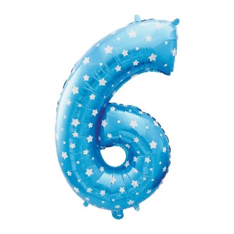 Nafukovací číslice '6' modrá 61 cm