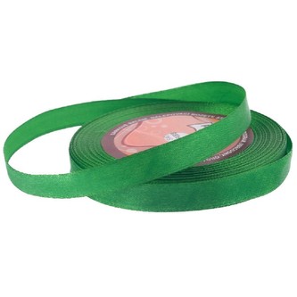 Stuha saténová 12 mm/32 m - tmavě zelená