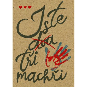 Přáníčko BeBechy - A6 - recyklovaný papír - Machři