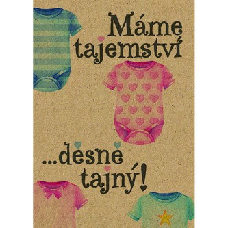 Přáníčko BeBechy - A6 - recyklovaný papír - Tajemství