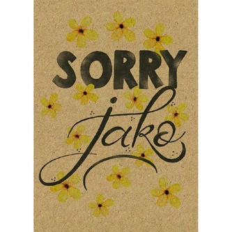 Přáníčko BeBechy - A6 - recyklovaný papír - Sorry