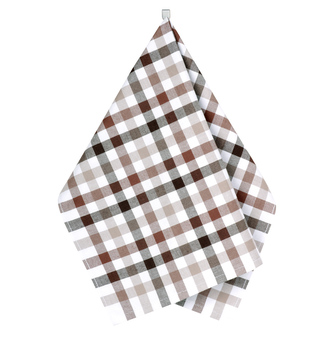 Kuchyňská utěrka 1 ks - Kostka hnědá - 50x70 cm