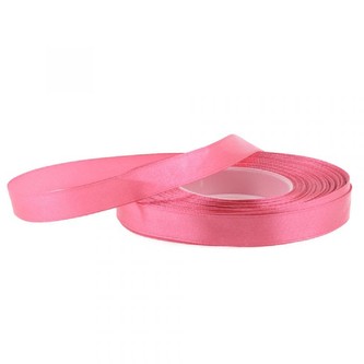 Stuha saténová 12 mm/32 m - indická růžová