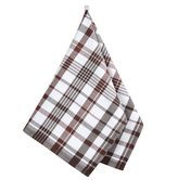 Kuchyňská utěrka 1 ks - Kostka hnědá, béžová, bílá - 50x70 cm