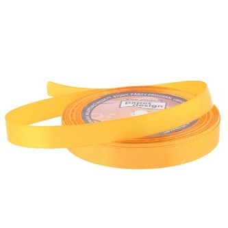 Stuha saténová 12 mm/32 m - tmavě žlutá