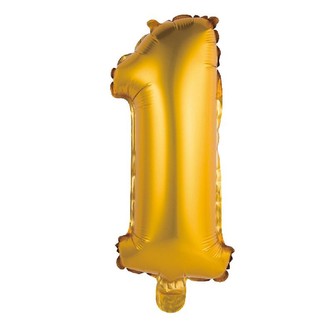 Nafukovací balonek číslice '1' zlatá , 35 cm